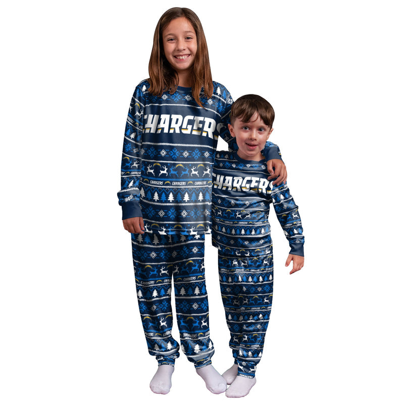 Los Angeles Chargers Family Holiday Pajamas AZCPYZAM050