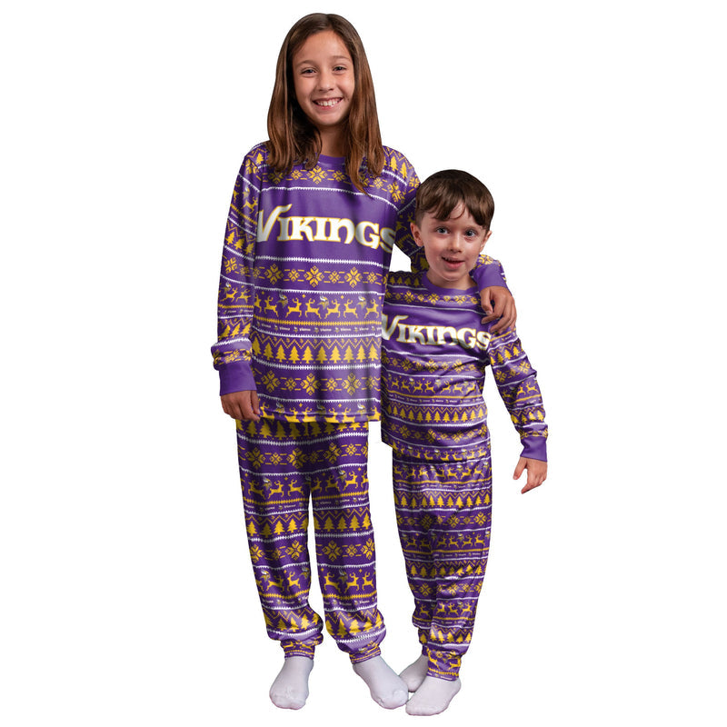 Minnesota Vikings Family Holiday Pajamas AZCPYZAM053