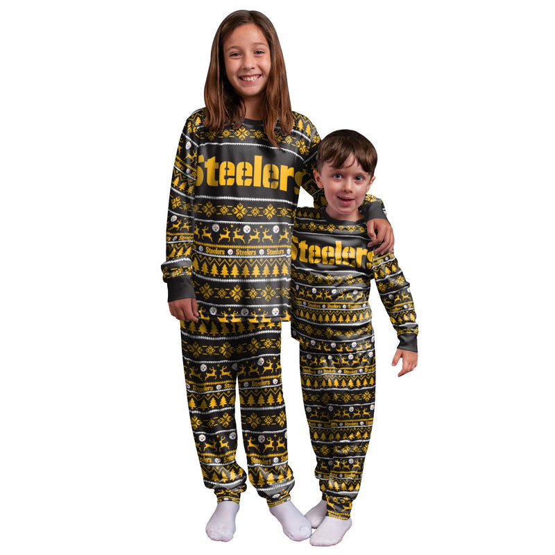 Pittsburgh Steelers Family Holiday Pajamas AZCPYZAM059