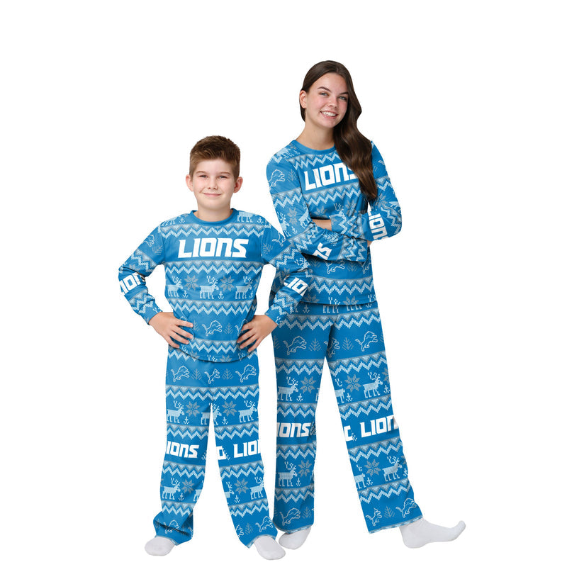 Detroit Lions Family Holiday Pajamas AZCPYZAM075