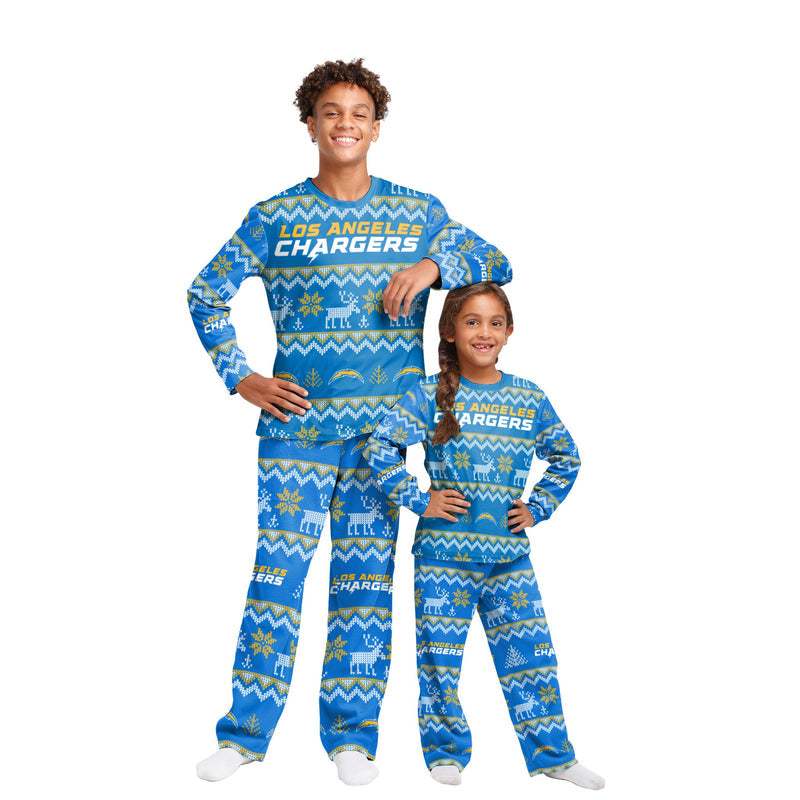 Los Angeles Chargers Family Holiday Pajamas AZCPYZAM082