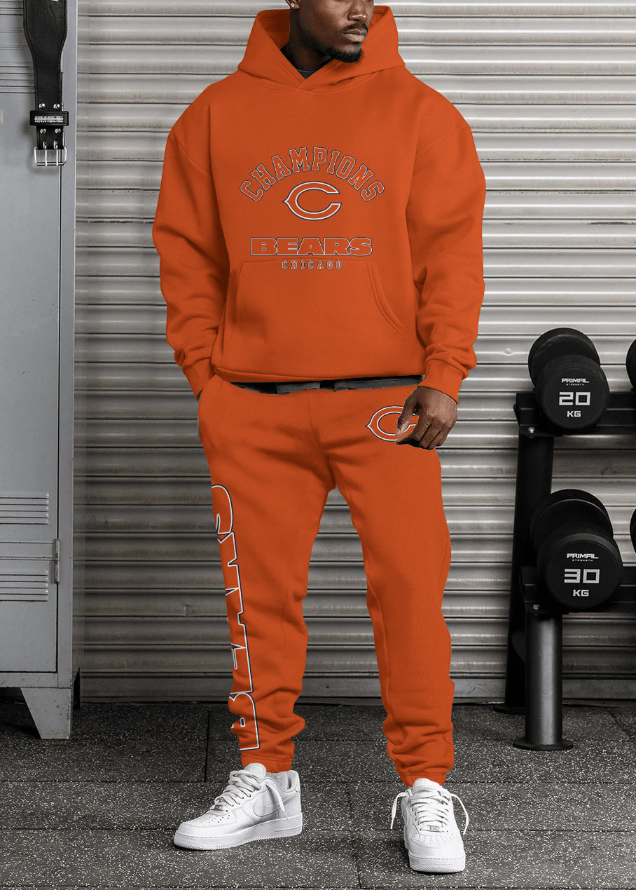 Chicago Bears Combo Pullover Hoodie And Sweatpants AZBTPHSP000121