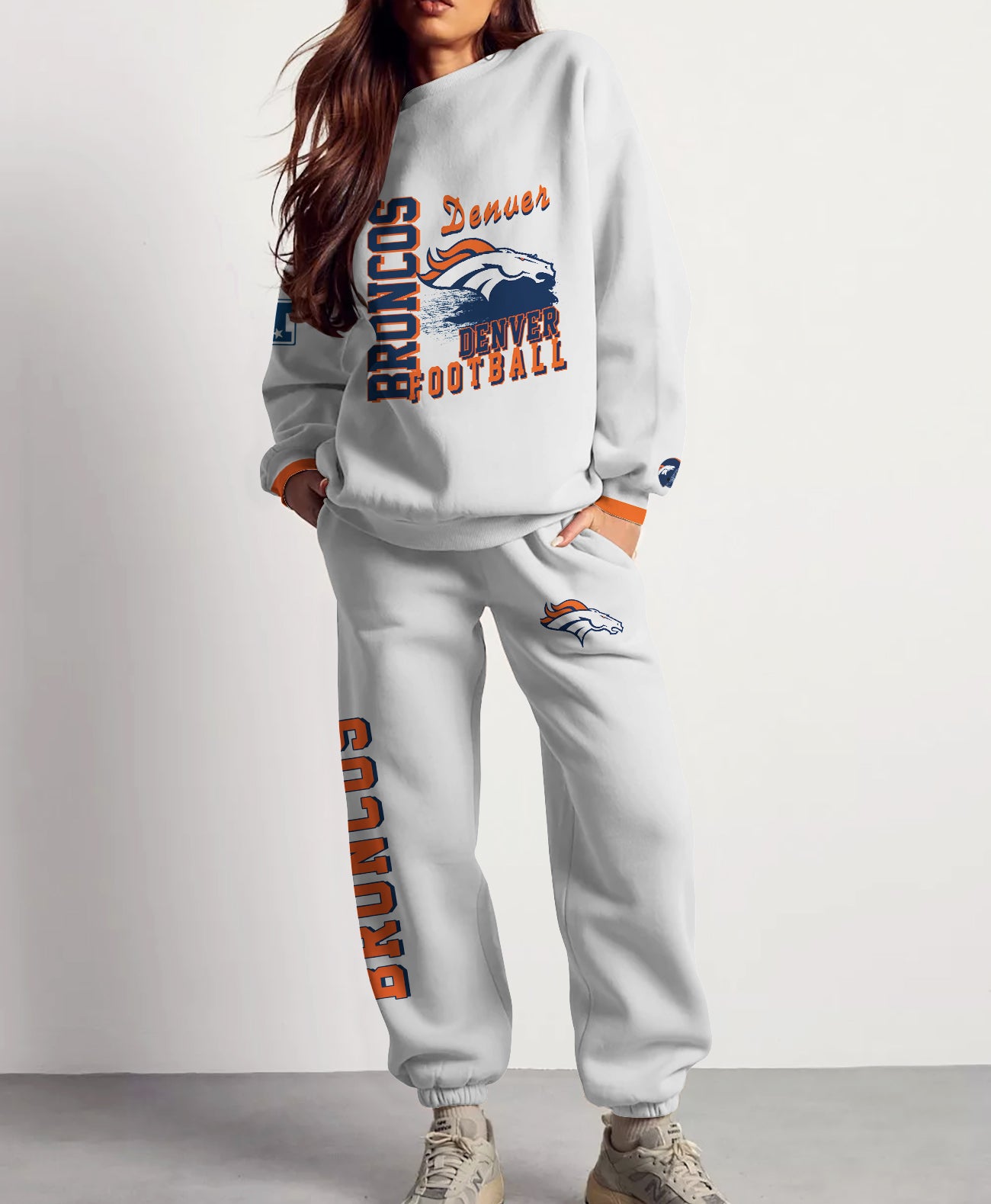 Denver Broncos Combo 3D Sweatsuit and Sweatpants Unisex CBSP227