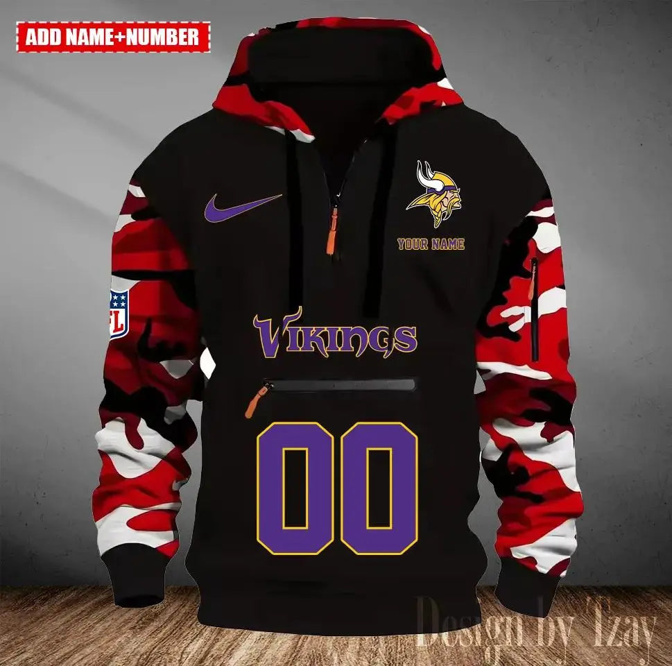 Minnesota Vikings Camouflage Hooded Sweatshirt HA21