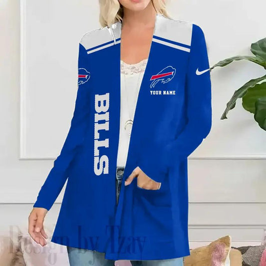 Buffalo Bills Women Patch Pocket Cardigan BT024