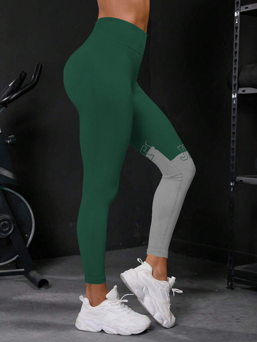 New York Jets High Waist Push Up Printed Leggings (4)