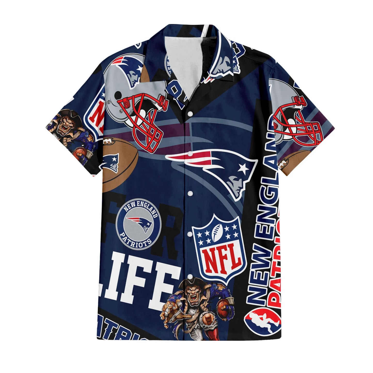 New England Patriots Custom Limited Edition For Life Hawaiian Shirt and Shorts AZHAHWSS000249