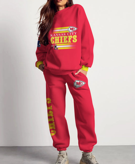 Kansas City Chiefs Combo 3D Sweatsuit and Sweatpants Unisex CBSP98