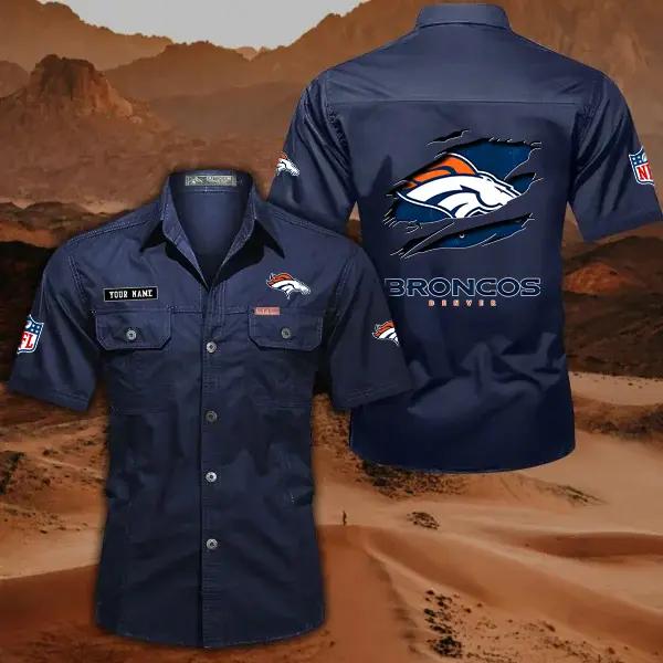 Denver Broncos Men’s Short Sleeve Cargo Shirts New 2025 AZBT2DCGS000010