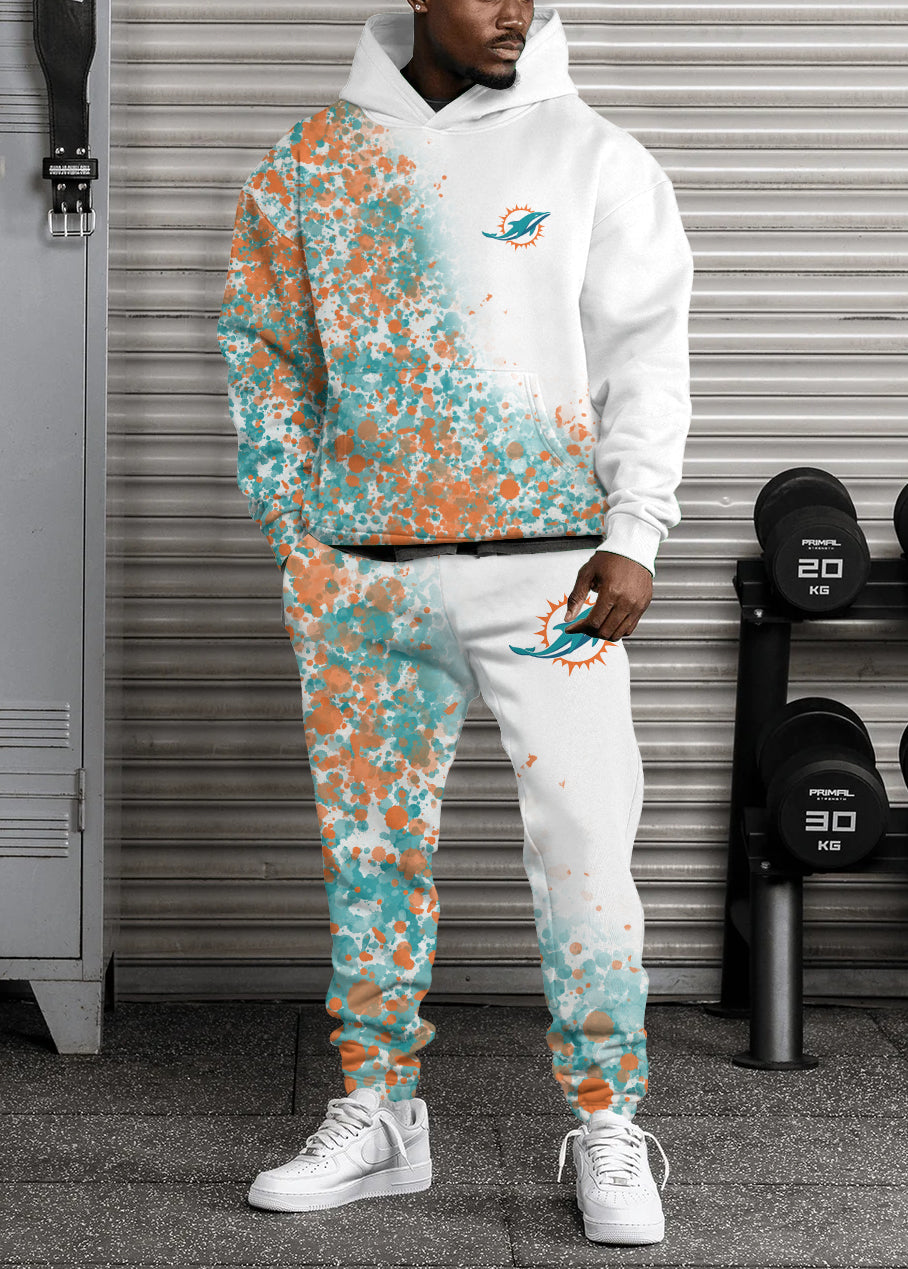 Miami Dolphins Combo Pullover Hoodie And Sweatpants AZBTPHSP000194