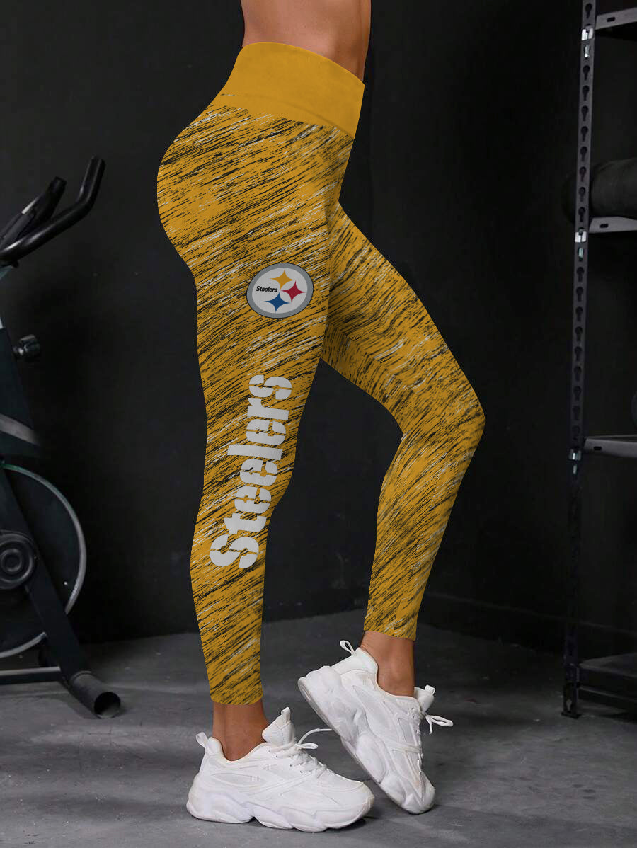 Pittsburgh Steelers High Waist Push Up Printed Leggings (1)