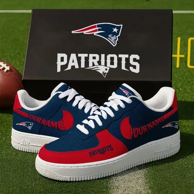 New England Patriots New Personalized AF1-1 Sneakers 2025 AZBTAF1N000022