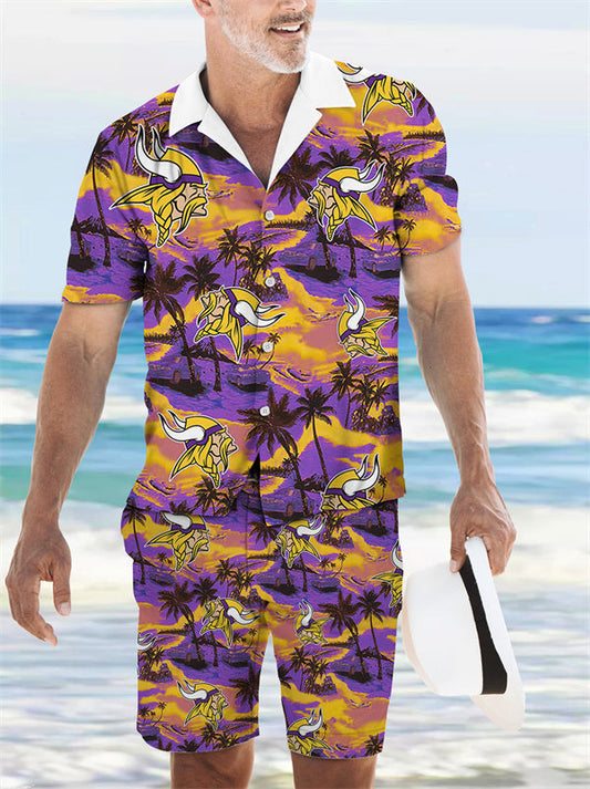 Minnesota Vikings Combo Hawaiian Shirt and Shorts AZBTHWSS000027