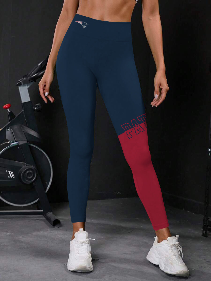 New England Patriots High Waist Push Up Printed Leggings (3)