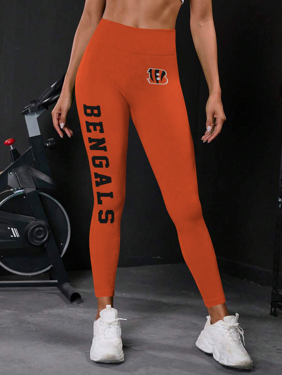 Cincinnati Bengals High Waist Push Up Printed Leggings (3)