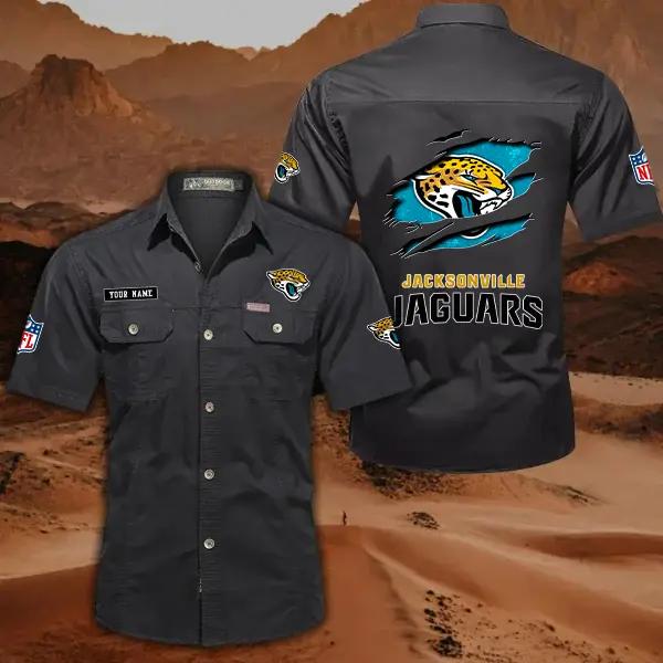 Jacksonville Jaguars Men’s Short Sleeve Cargo Shirts New 2025 AZBT2DCGS000015