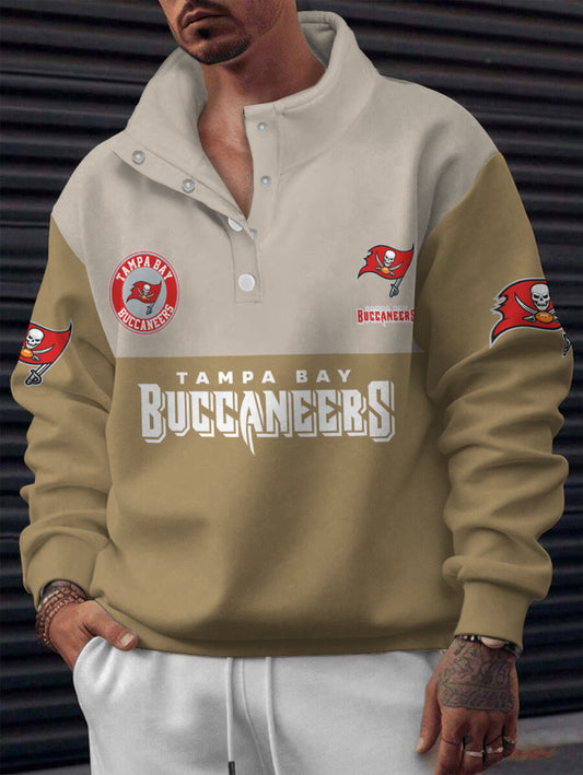 Tampa Bay Buccaneers Casual Colorful Stand Collar Sweatshirt AZBTSCSW000644