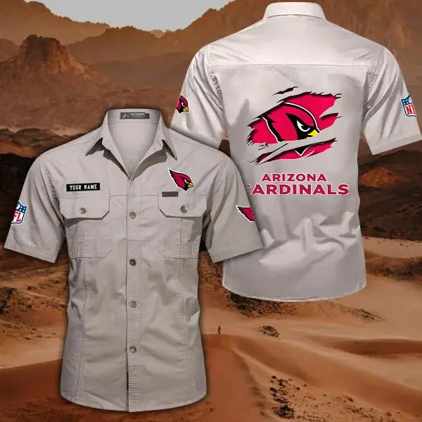 Arizona Cardinals Men’s Short Sleeve Cargo Shirts New 2025 AZBT2DCGS000001