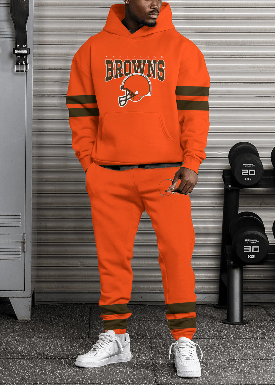 Cleveland Browns Combo Pullover Hoodie And Sweatpants AZBTPHSP000434