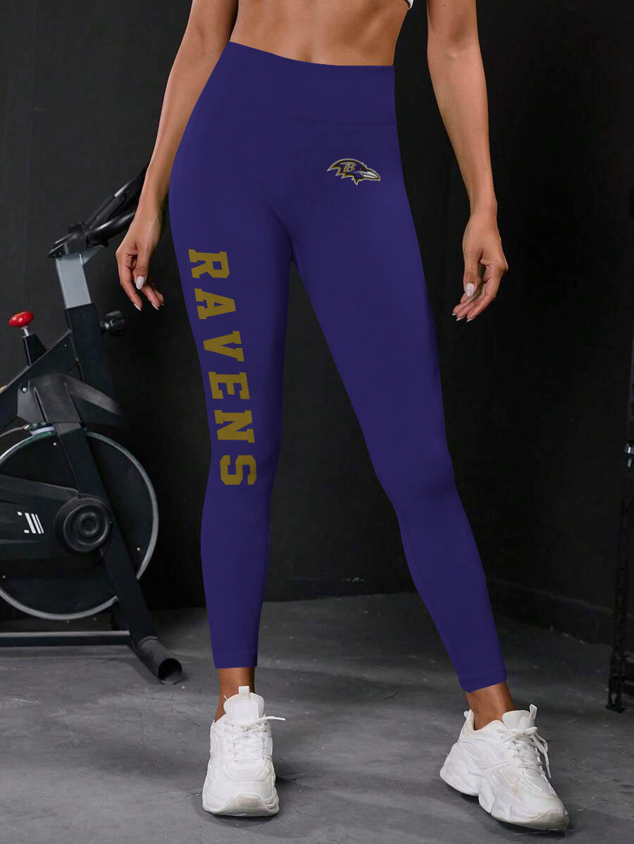 Baltimore Ravens High Waist Push Up Printed Leggings (3)