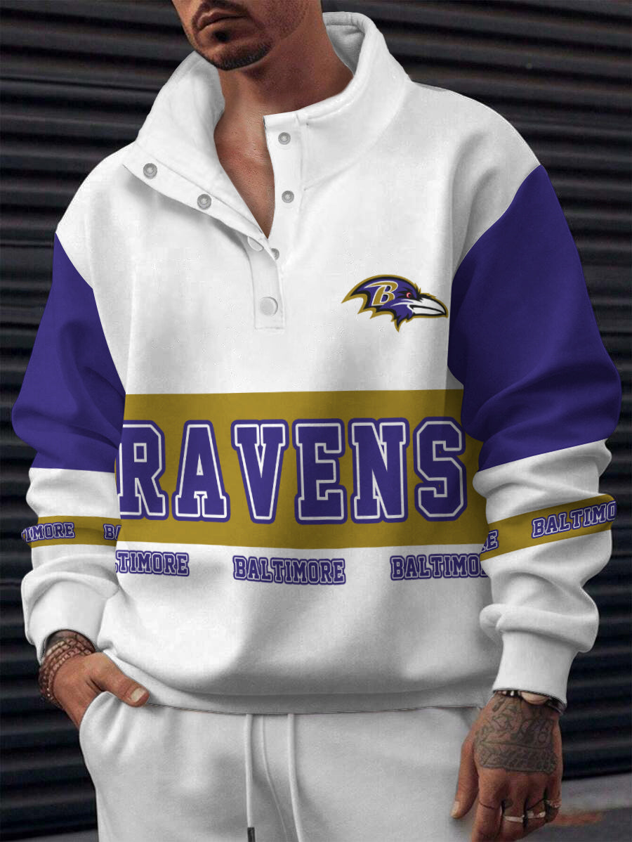 Baltimore Ravens Casual Colorful Stand Collar Sweatshirt AZBTSCSW000190
