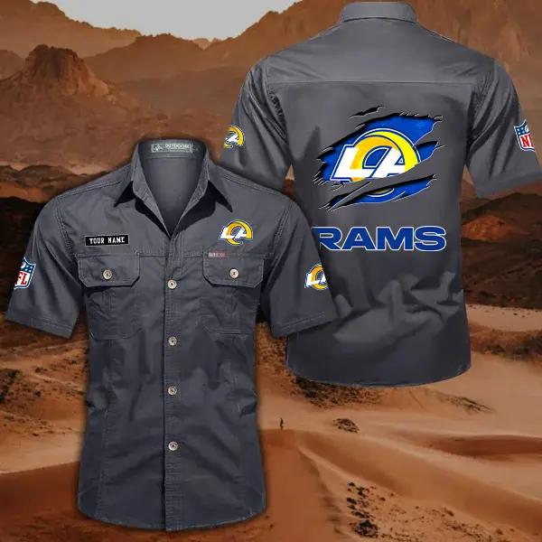 Los Angeles Rams Men’s Short Sleeve Cargo Shirts New 2025 AZBT2DCGS000019