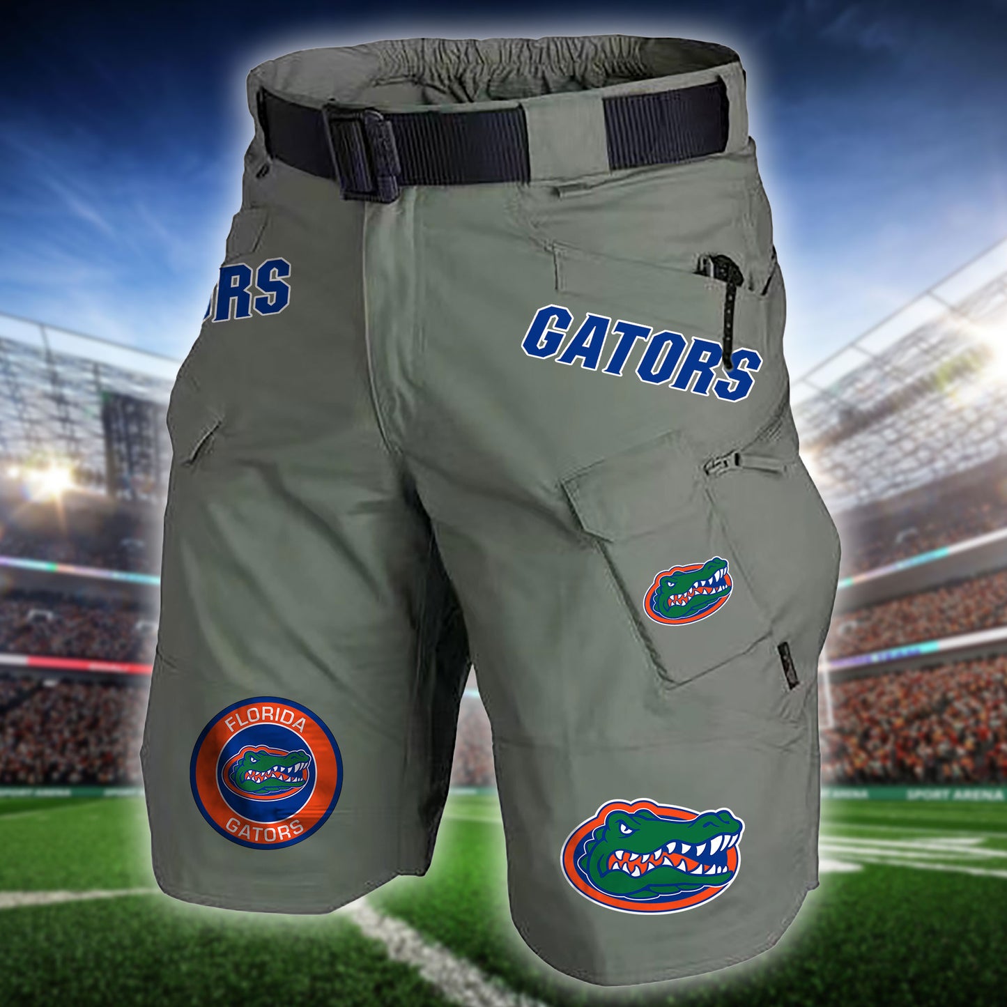 Florida Gators Limited Edition Front Pockets Men Shorts (Belt Not Included) AZBTFPMS000220