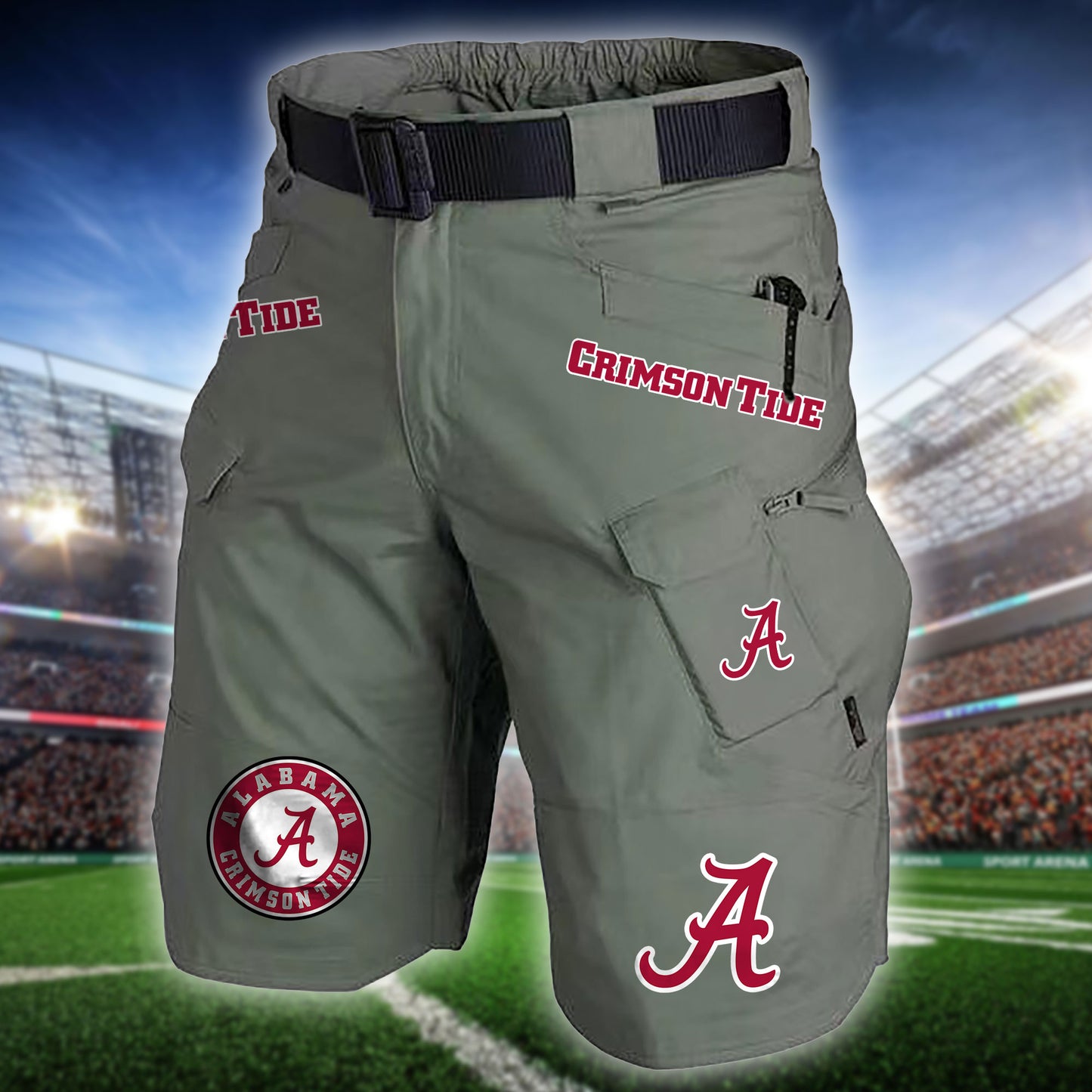 Alabama Crimson Tide Limited Edition Front Pockets Men Shorts (Belt Not Included) AZBTFPMS000183