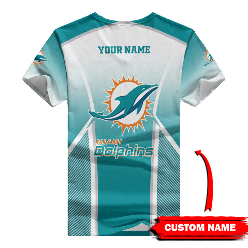 Miami Dolphins Personalized V-neck Women T-shirt AGC04