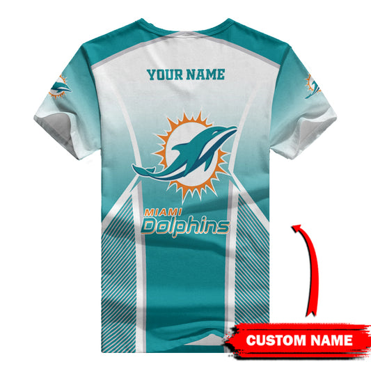 Miami Dolphins Personalized V-neck Women T-shirt AGC04