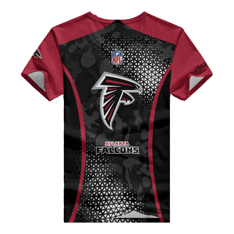 Atlanta Falcons Personalized V-neck Women T-shirt AGC07