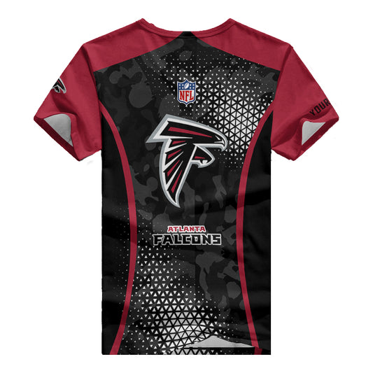 Atlanta Falcons Personalized V-neck Women T-shirt AGC07