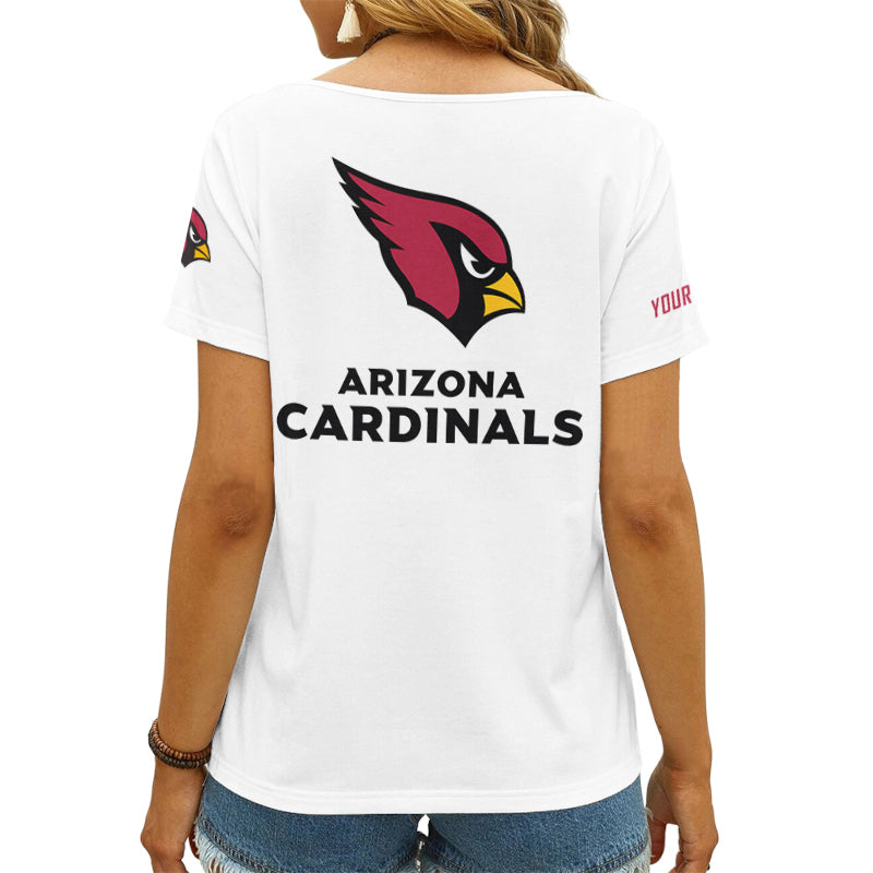 Arizona Cardinals Personalized V-neck Women T-shirt AGC106