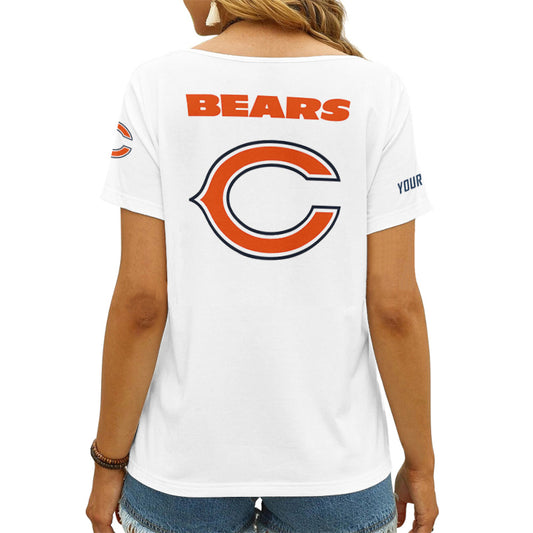 Chicago Bears Personalized V-neck Women T-shirt AGC107