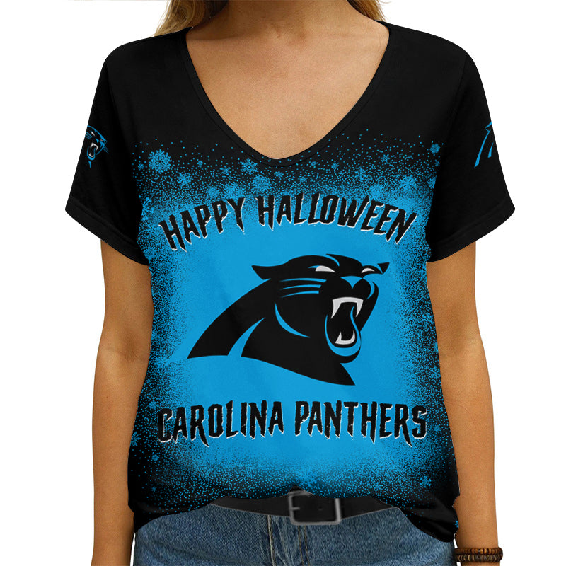 Carolina Panthers V-neck Women T-shirt AGCWTS177