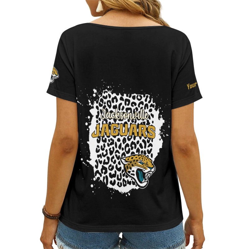 Jacksonville Jaguars Personalized V-neck Women T-shirt AGCWTS212