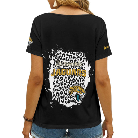 Jacksonville Jaguars Personalized V-neck Women T-shirt AGCWTS212