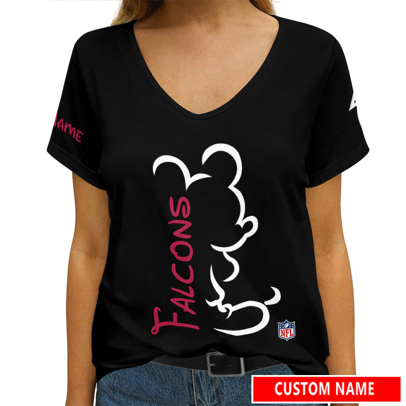 Atlanta Falcons Personalized V-neck Women T-shirt AGCWTS224