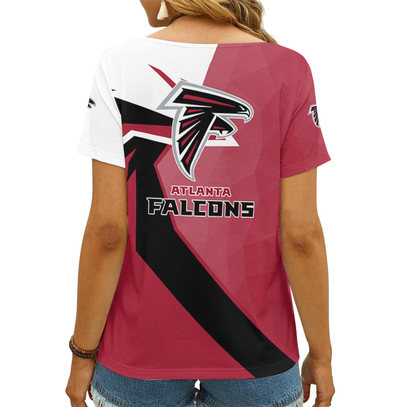 Atlanta Falcons V-neck Women T-shirt AGCWTS447