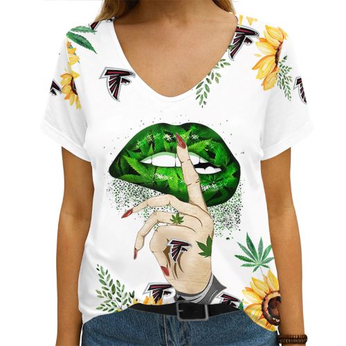 Atlanta Falcons V-neck Women T-shirt AGCWTS597