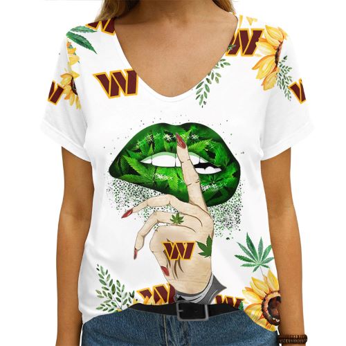 Washington Commanders V-neck Women T-shirt AGCWTS598