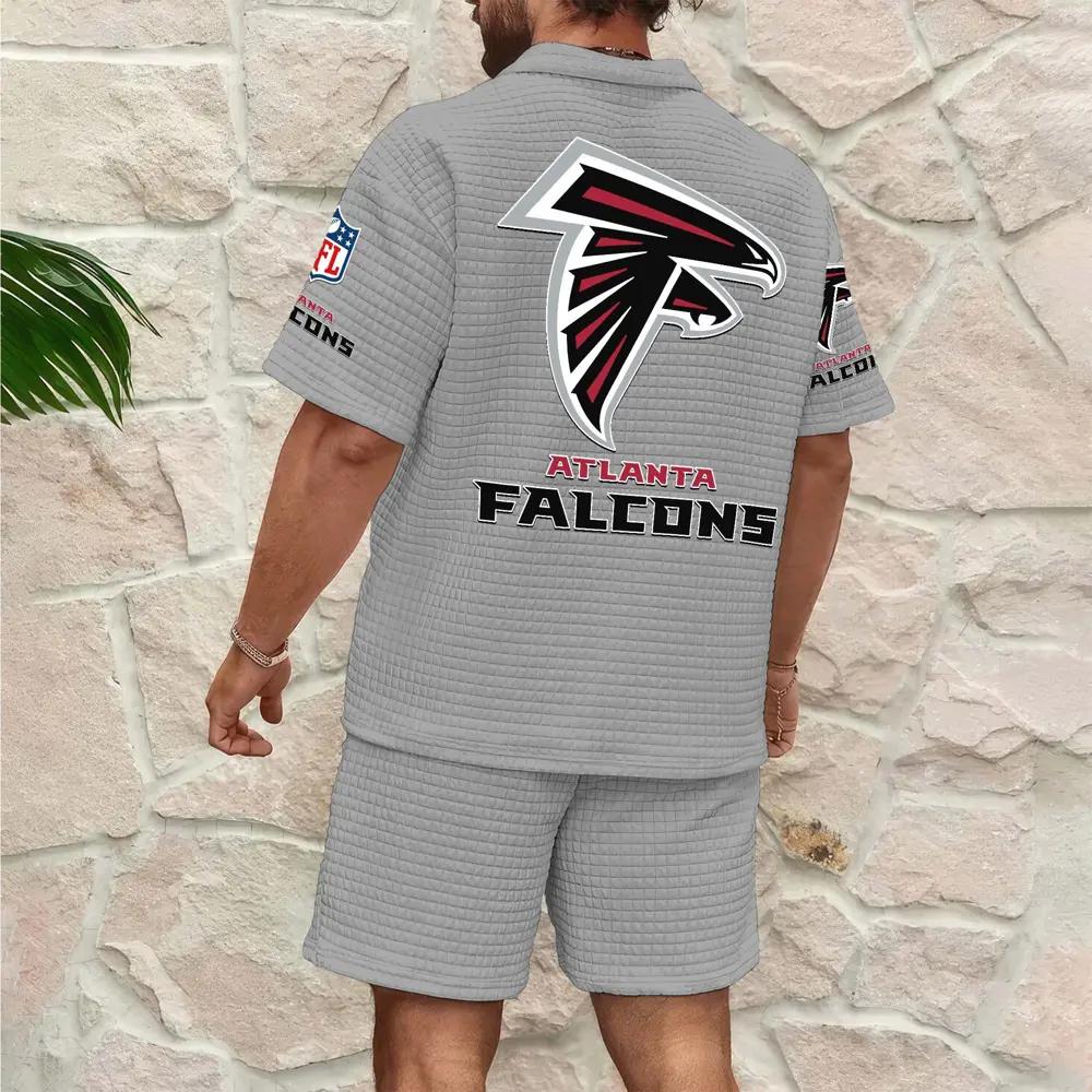 Atlanta Falcons Men’s Waffle Pattern Half Zipper Shirt And Shorts AZBT2DWSS000011