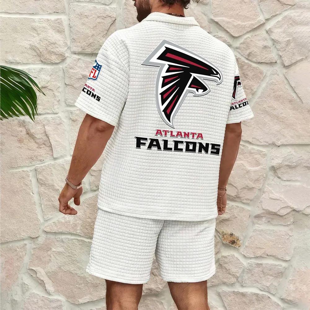 Atlanta Falcons Men’s Waffle Pattern Half Zipper Shirt And Shorts AZBT2DWSS000011