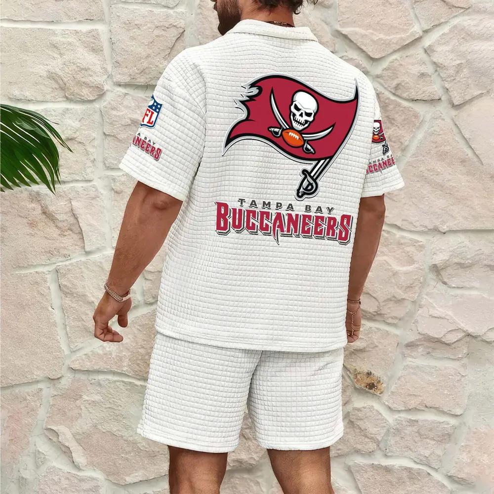 Tampa Bay Buccaneers Men’s Waffle Pattern Half Zipper Shirt And Shorts AZBT2DWSS000183