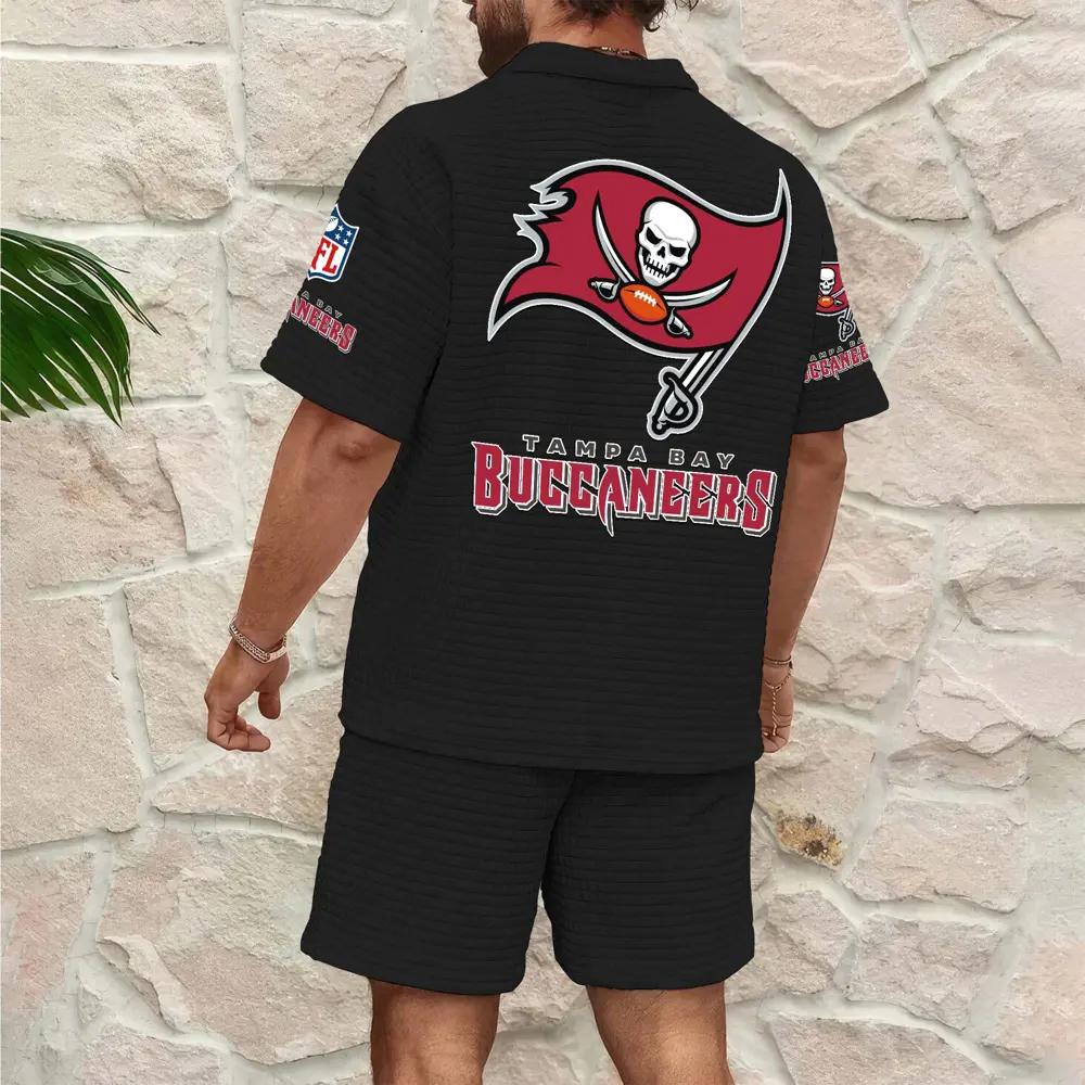 Tampa Bay Buccaneers Men’s Waffle Pattern Half Zipper Shirt And Shorts AZBT2DWSS000183