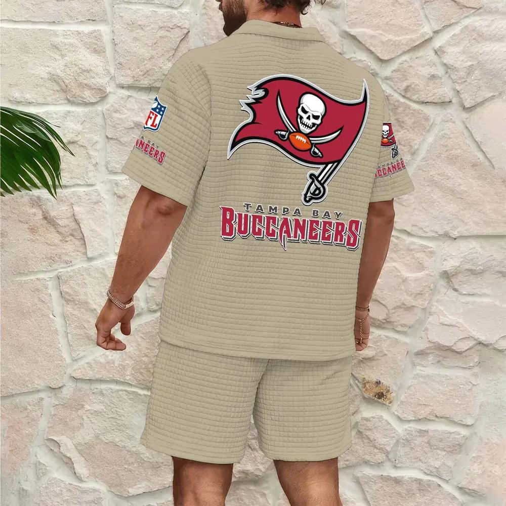 Tampa Bay Buccaneers Men’s Waffle Pattern Half Zipper Shirt And Shorts AZBT2DWSS000183