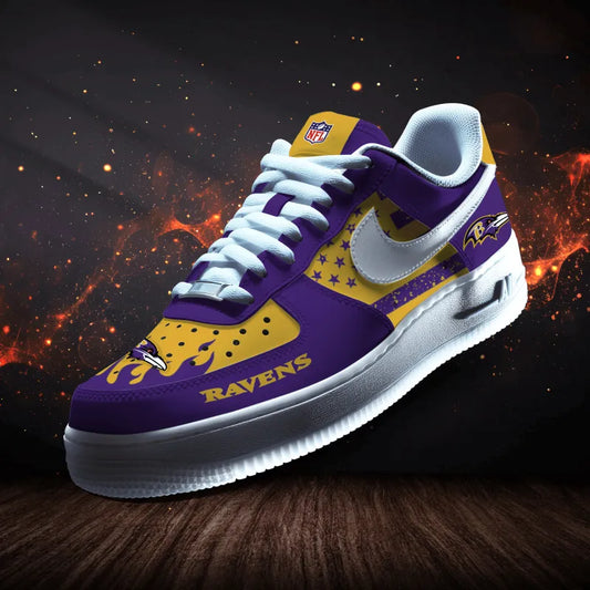 Baltimore Ravens Personalized  AF1-1 Logo Pattern Sneakers AZBTAF1000360