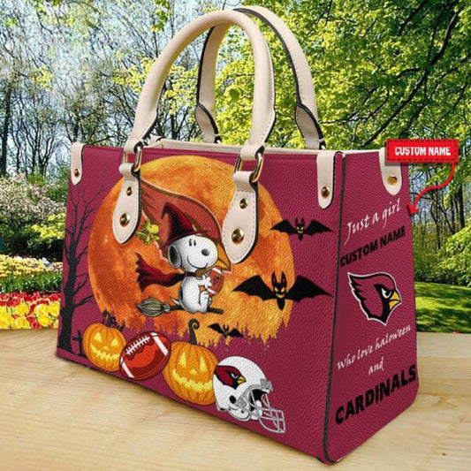 Arizona Cardinals Halloween Leather Hand Bag Limited Edition AZDDLHB000033