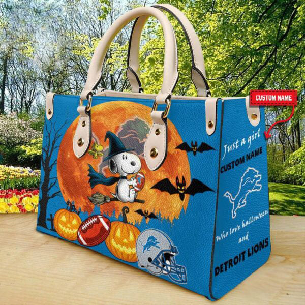 Detroit Lions Halloween Leather Hand Bag Limited Edition AZDDLHB000043
