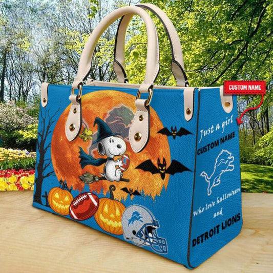 Detroit Lions Halloween Leather Hand Bag Limited Edition AZDDLHB000043